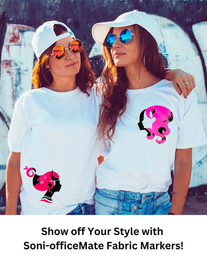 Fabric Markers (10pcs) – DIY Marker, Wash Resistant, Vivid Colours, Works On All Fabric Surfaces