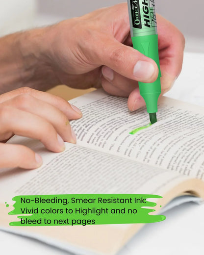 Fluorescent Liquid Highlighter Markers (4pcs) – Vibrant Colours, Smooth Flow, 3x Longer Lasting