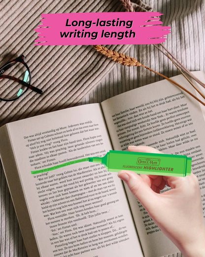Fluorescent Highlighters (10pcs) – Vibrant Colors, Smooth Flow, 3x Longer Lasting