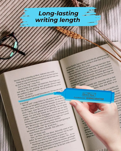Fluorescent Highlighters (10pcs) – Vibrant Colors, Smooth Flow, 3x Longer Lasting