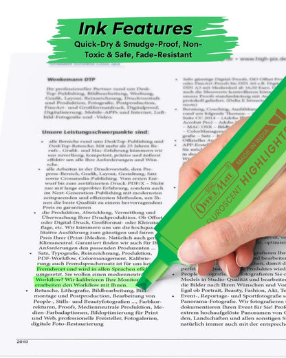 Fluorescent Highlighters (10pcs) – Vibrant Colors, Smooth Flow, 3x Longer Lasting