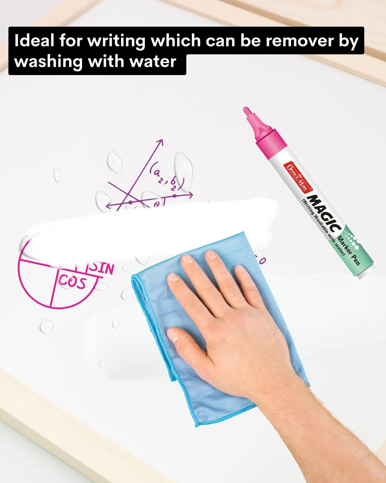 Magic Marker Pen (4pcs), Water-Washable, Bright Colours, Eco-Friendly