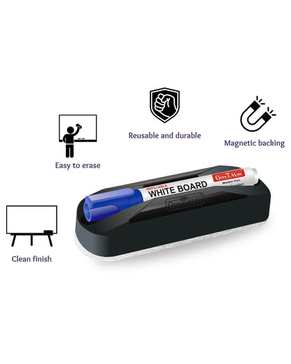 Whiteboard Duster with Single Marker Slot (Without Markers), Ultimate Convenience, Multipurpose