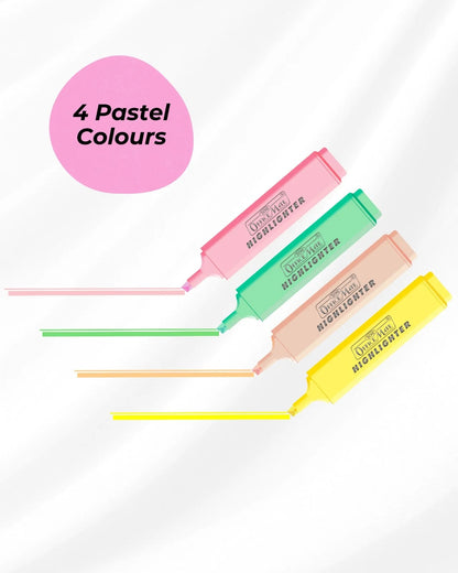 Pastel Highlighters, Smudge Proof Pastel Ink, Smooth Flow, 3x Longer Lasting