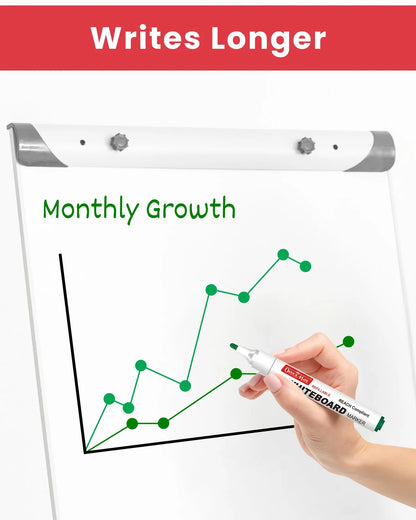 Regular Whiteboard Marker (Anti-Roll Cap) (10 pcs), Vibrant Colour, Eco-Friendly, Easy to Wipe