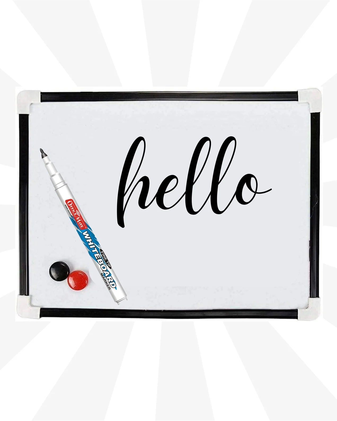 Fine Tip Whiteboard Marker (10 pcs), Extra Precision, Bright Colours, Easy Wipe