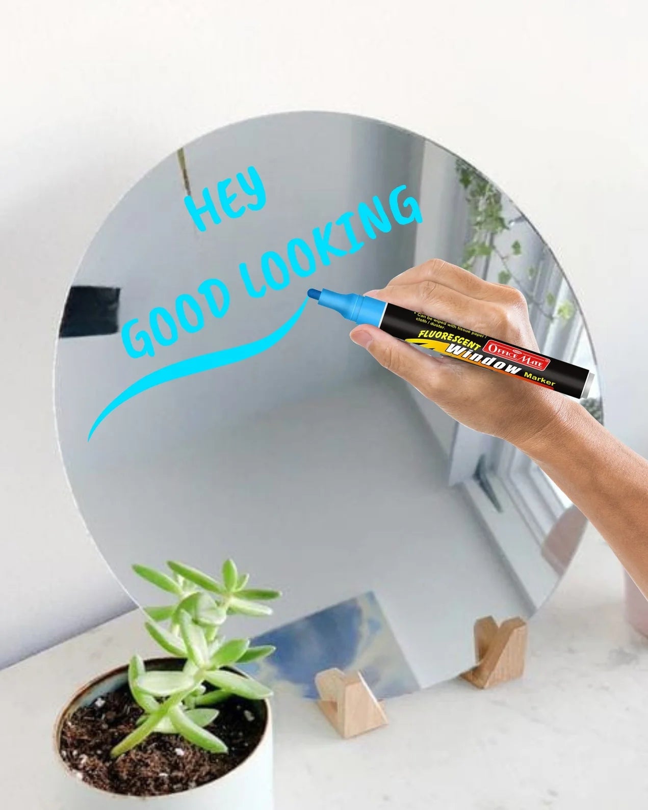 Fluorescent Window Markers / Chalk Markers (10 Pcs) Bright, Bold, Easy Erase