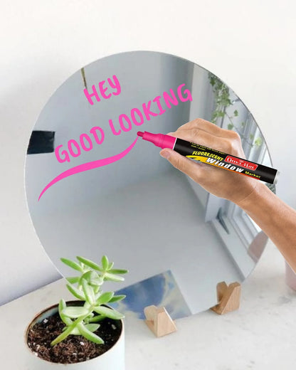 Fluorescent Window Markers / Chalk Markers (10 Pcs) Bright, Bold, Easy Erase