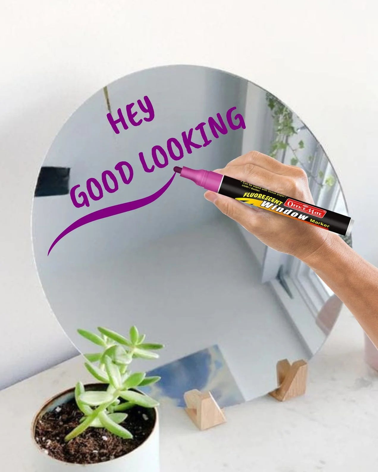 Fluorescent Window Markers / Chalk Markers (10 Pcs) Bright, Bold, Easy Erase