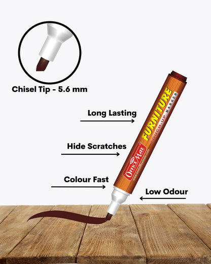 Furniture Markers (10pcs) – Precision Touch-Ups, Rich Wood Tone Colours