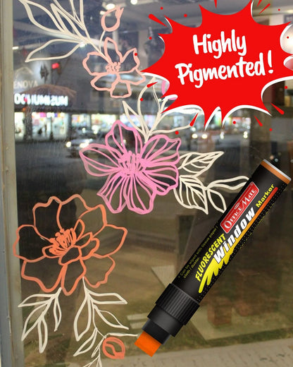 Jumbo Fluorescent Window/Chalk Marker (1pcs) Bold, Bright, Easy Erase