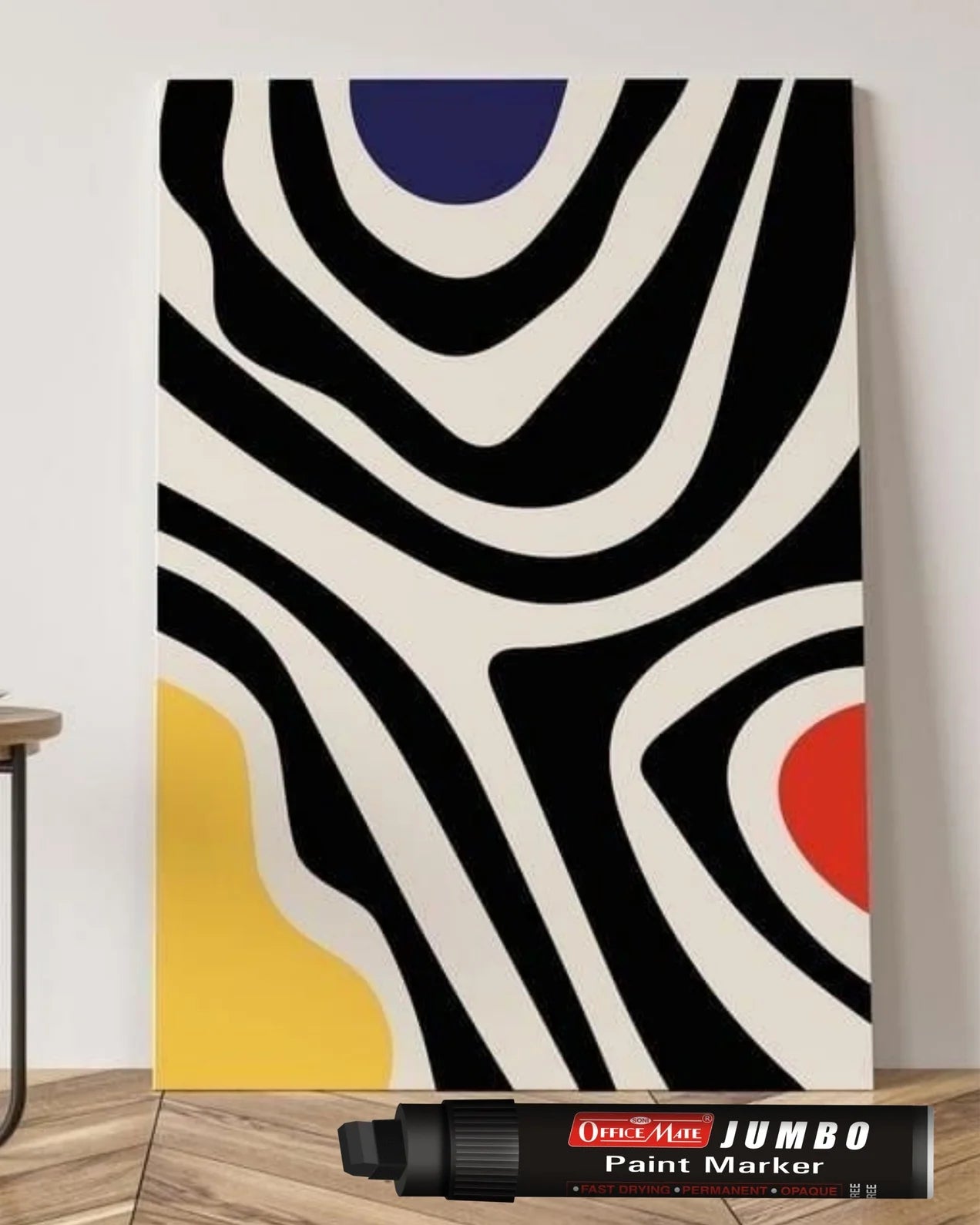 Jumbo Paint Markers (6pcs) – Wide Tip, Non-Toxic, Multi Surface Usage