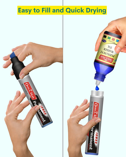Jumbo Permanent Markers (1 pcs), Extra-Wide Tip, Versatile Use, Quick-Drying, Multi-Surface Marker