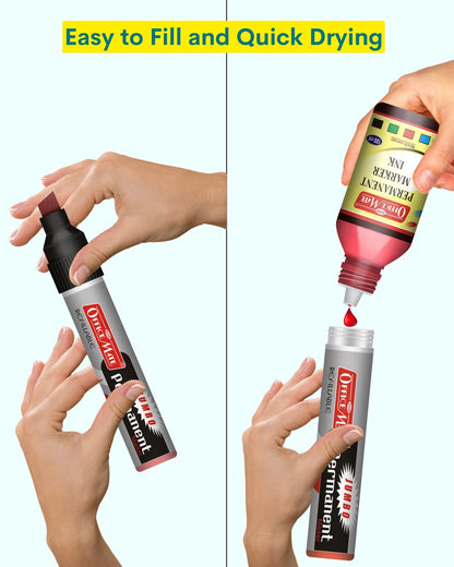 Jumbo Permanent Markers (1 pcs), Extra-Wide Tip, Versatile Use, Quick-Drying, Multi-Surface Marker