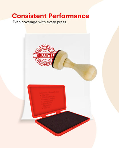 Stamp Pad – Red, Long-Lasting Impressions, Quick-Drying Ink for Any Project