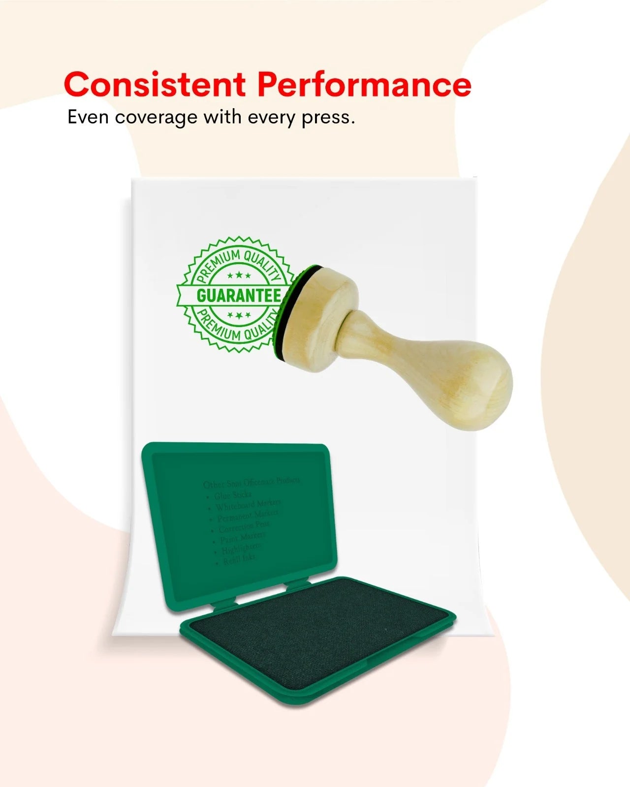 Stamp Pad – Green, Long-Lasting Impressions, Quick-Drying Ink for Any Project