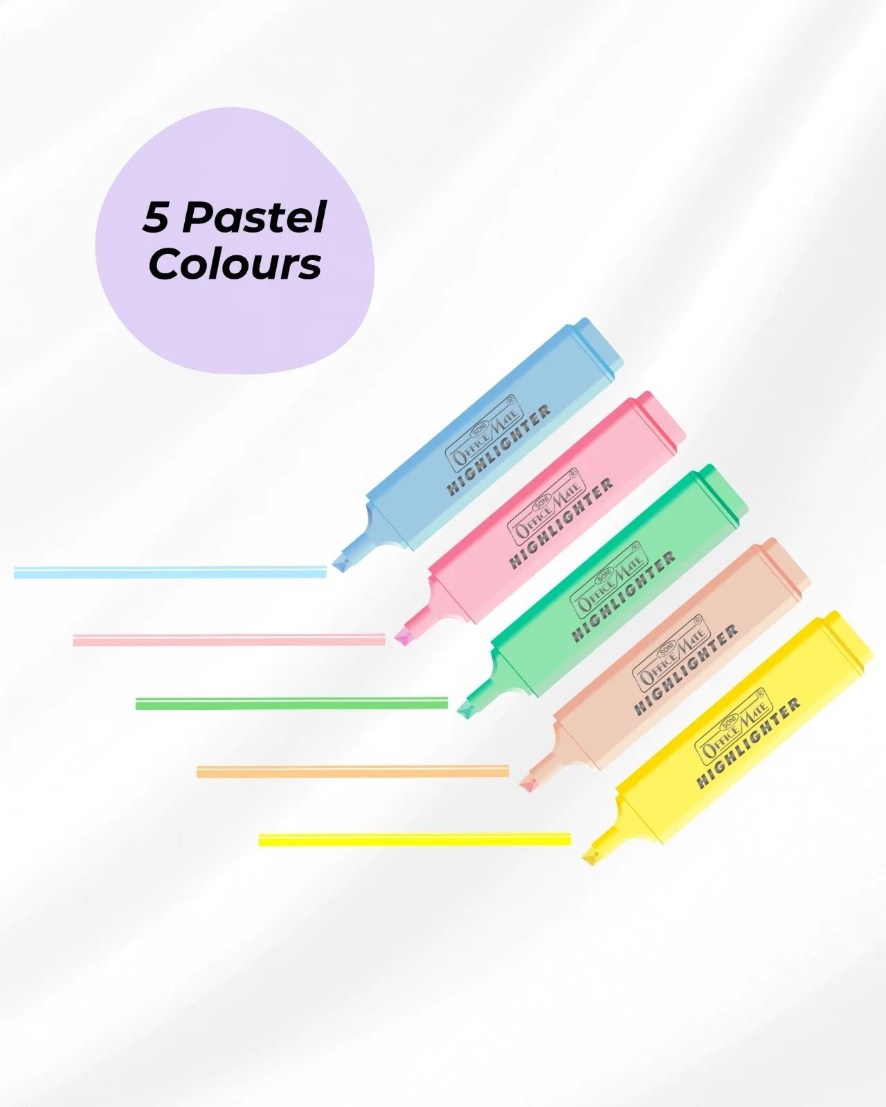 Pastel Highlighters, Smudge Proof Pastel Ink, Smooth Flow, 3x Longer Lasting