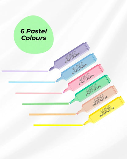 Pastel Highlighters, Smudge Proof Pastel Ink, Smooth Flow, 3x Longer Lasting