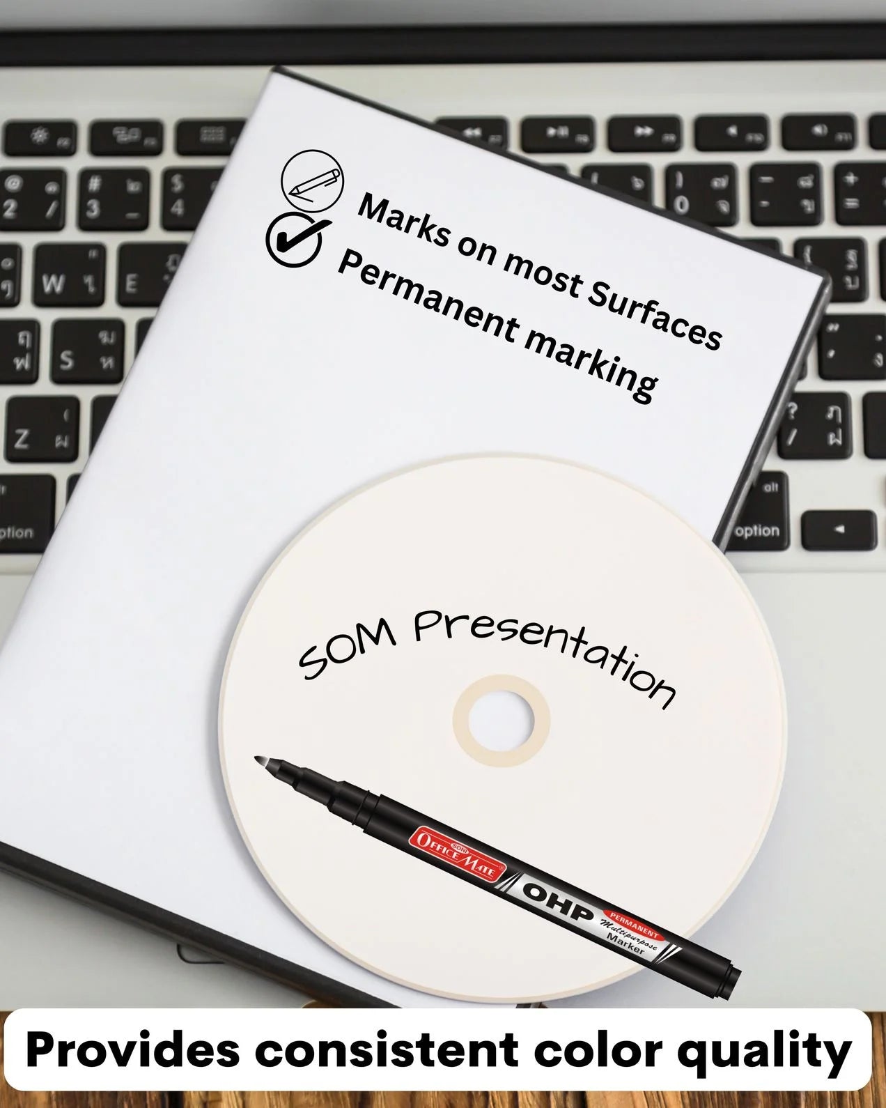 Permanent CD/DVD/OHP Markers (10pcs) – Quick Drying, Water Resistant