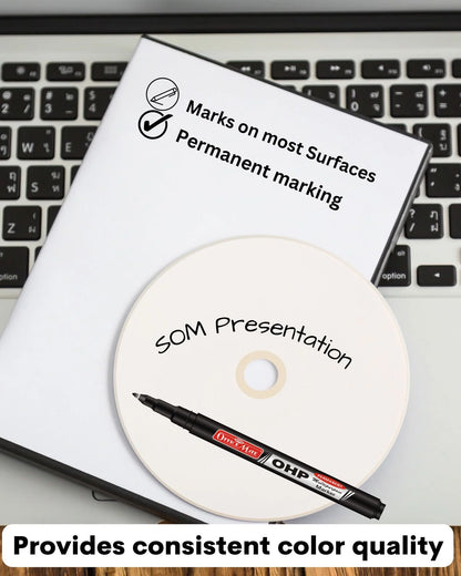 Permanent CD/DVD/OHP Markers (10pcs) – Quick Drying, Water Resistant