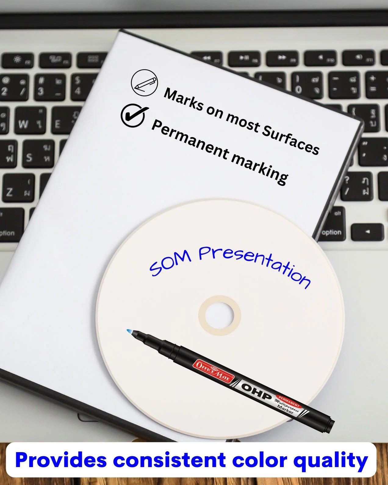 Permanent CD/DVD/OHP Markers (10pcs) – Quick Drying, Water Resistant