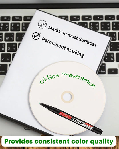 Permanent CD/DVD/OHP Markers (10pcs) – Quick Drying, Water Resistant