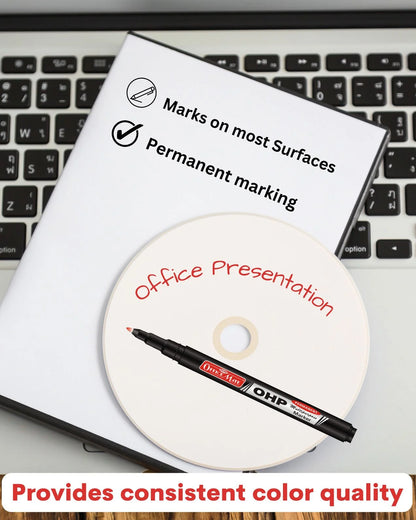 Permanent CD/DVD/OHP Markers (10pcs) – Quick Drying, Water Resistant