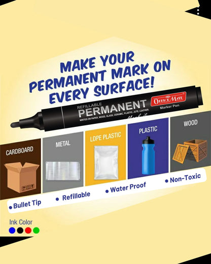 Permanent Markers (10 pcs), Versatile Use, Quick-Drying, Multi-Surface Markers
