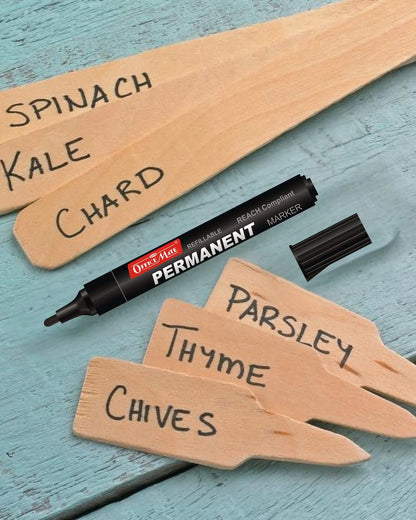 Regular Permanent Markers (Anti-Roll Cap), (10 pcs), Versatile Use, Quick-Drying, Multi-Surface Markers