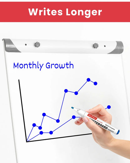 Regular Whiteboard Marker (Cap with a Clip), (10 pcs), Vibrant Colour, Eco-Friendly, Easy to Wipe