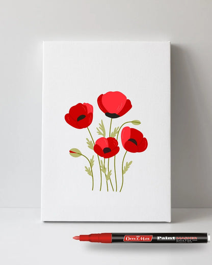 Fine Tip Paint Markers (10pcs), Vibrant Colours, Non-Toxic, Multi Surface Usage