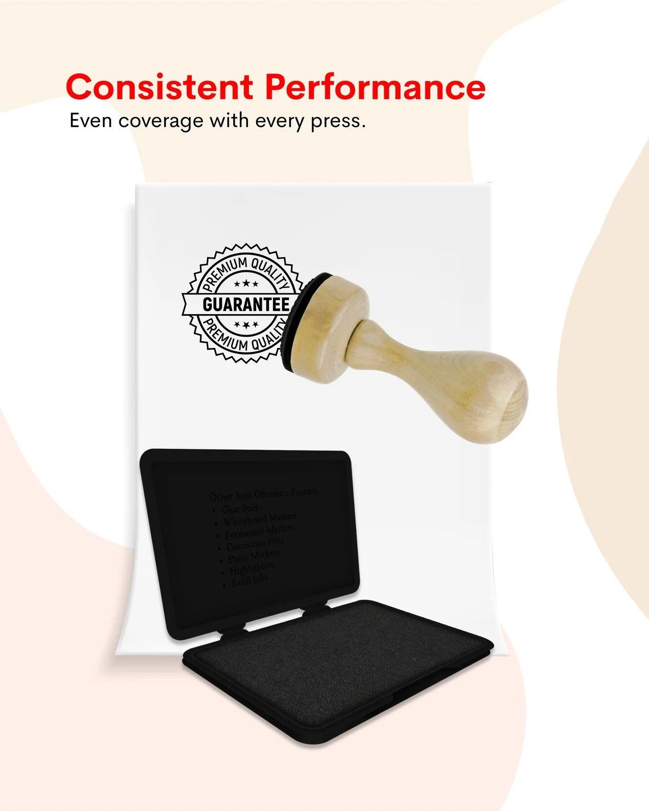 Stamp Pad Combo (4 Stamp Pads + 4 Inks), Long-Lasting Impressions, Quick-Drying Ink for Any Project