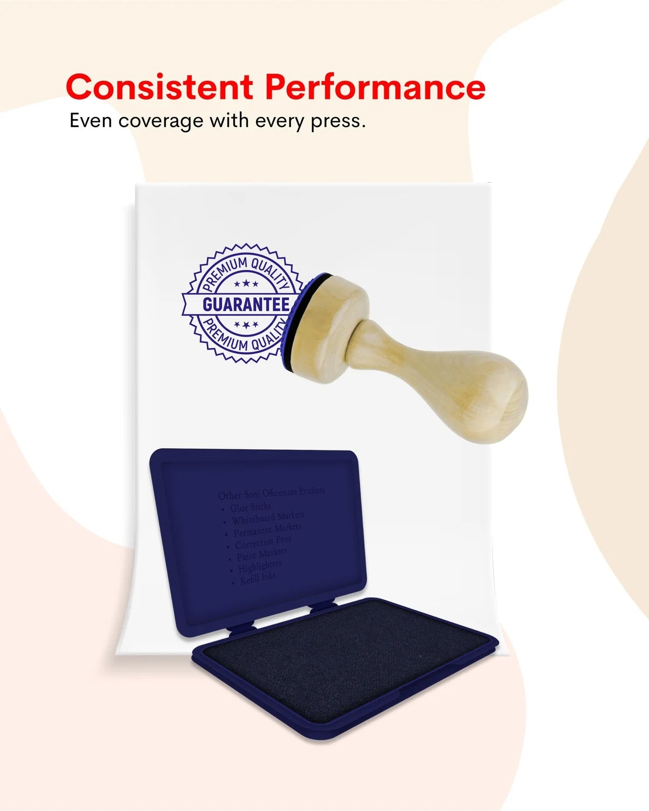 Stamp Pad Combo (4 Stamp Pads + 4 Inks), Long-Lasting Impressions, Quick-Drying Ink for Any Project