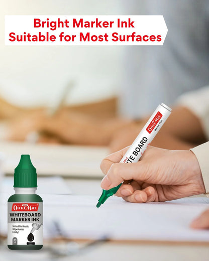 Whiteboard Combo (4 Whiteboard Markers + 4 Marker Inks) Vibrant Colours, Eco-friendly, Easy Wipe