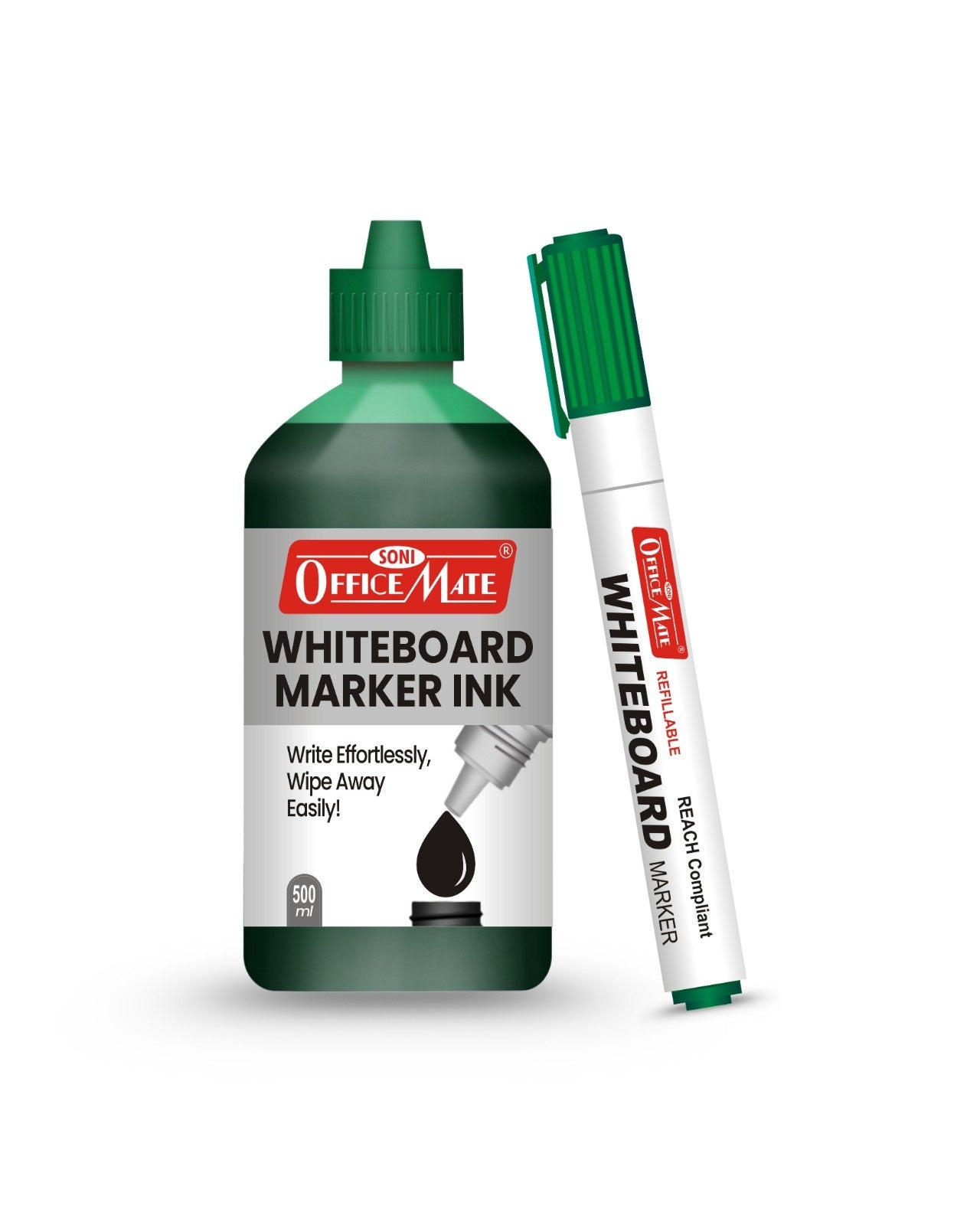 Whiteboard Marker Refill Ink - 500 ml (1pcs), Bright Colours, Eco-friendly