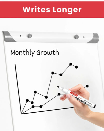 Regular Whiteboard Marker (Anti-Roll Cap) (10 pcs), Vibrant Colour, Eco-Friendly, Easy to Wipe