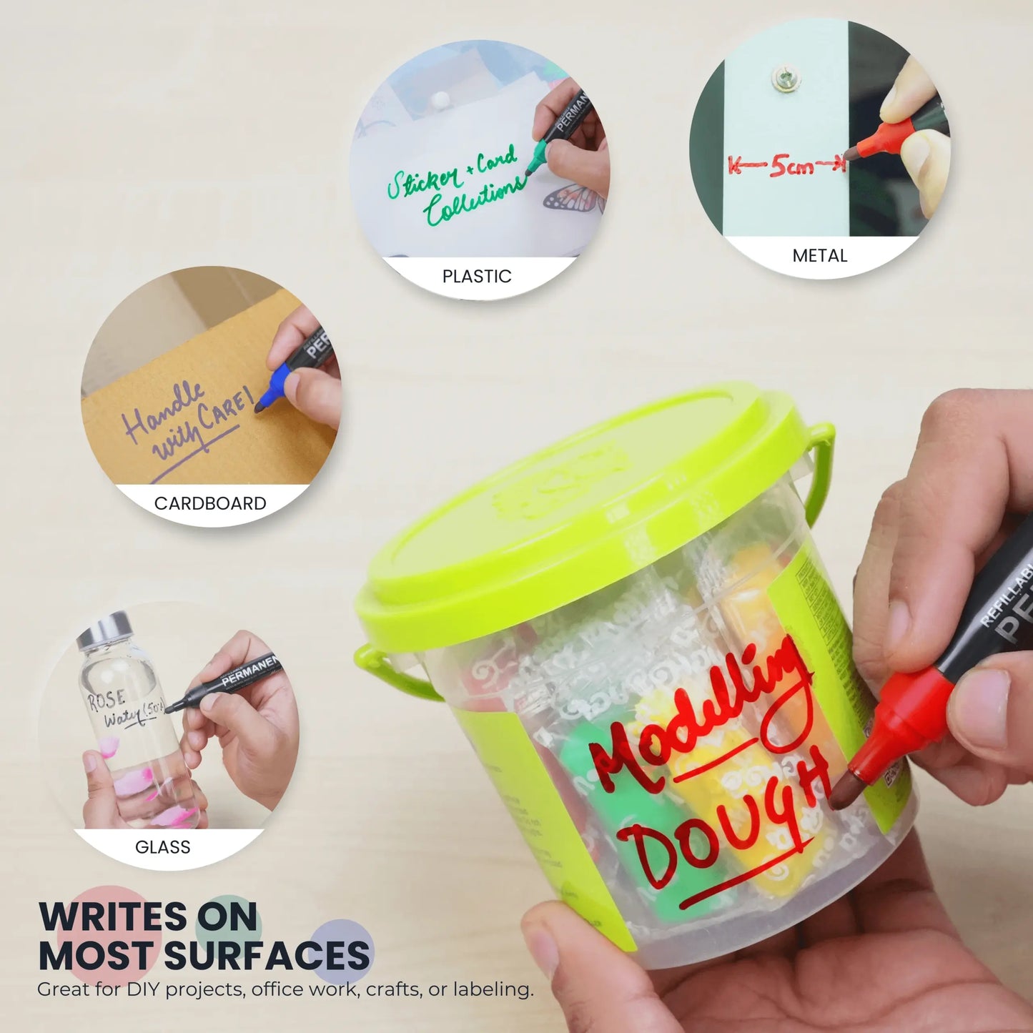 6. Permanent Marker – 10 pcs &#8211; Mix