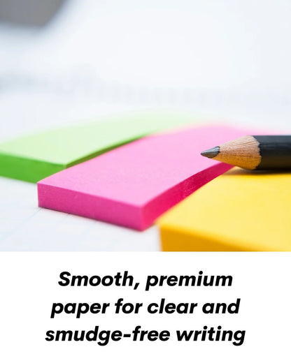 Fluorescent Sticky Note Pads (19 X 76 X 4 X 50), Bookmarks, Text Highlighter