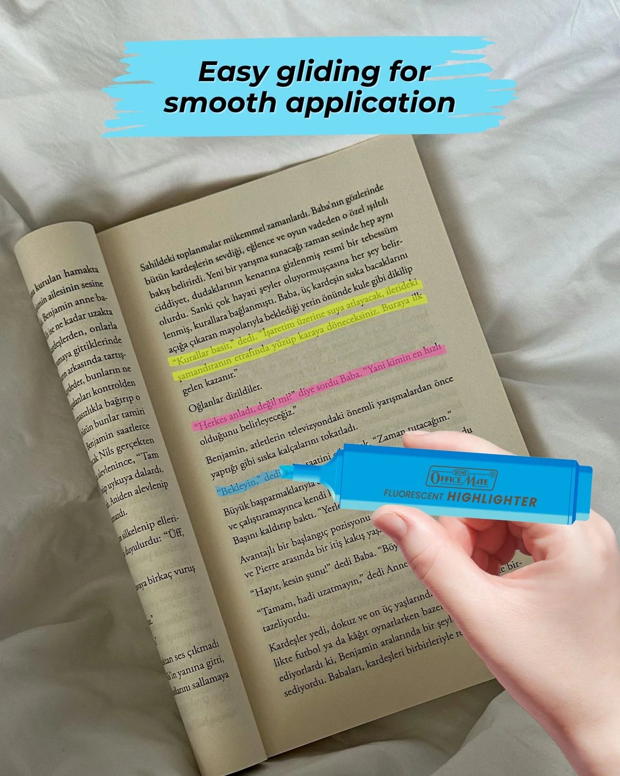 Fluorescent Highlighters (10pcs) – Vibrant Colors, Smooth Flow, 3x Longer Lasting