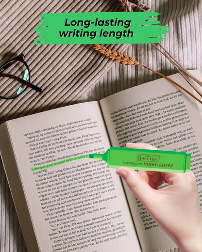 Fluorescent Highlighters (10pcs) – Vibrant Colors, Smooth Flow, 3x Longer Lasting