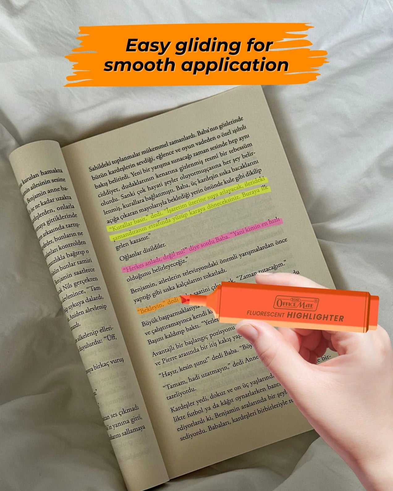 Fluorescent Highlighters (10pcs) – Vibrant Colors, Smooth Flow, 3x Longer Lasting