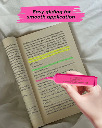 Fluorescent Highlighters (10pcs) – Vibrant Colors, Smooth Flow, 3x Longer Lasting