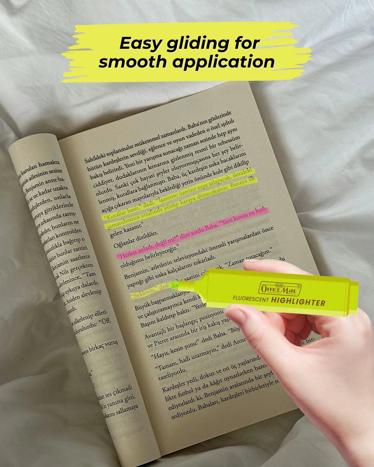 Fluorescent Highlighters (10pcs) – Vibrant Colors, Smooth Flow, 3x Longer Lasting