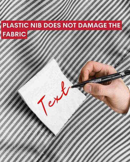 Fine Tip Laundry Markers (10pcs) – Permanent Ink, Non-Toxic, Fade-Resistant