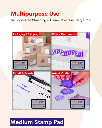 Stamp Pad - Violet, Long-Lasting Impressions, Quick-Drying Ink for Any Project