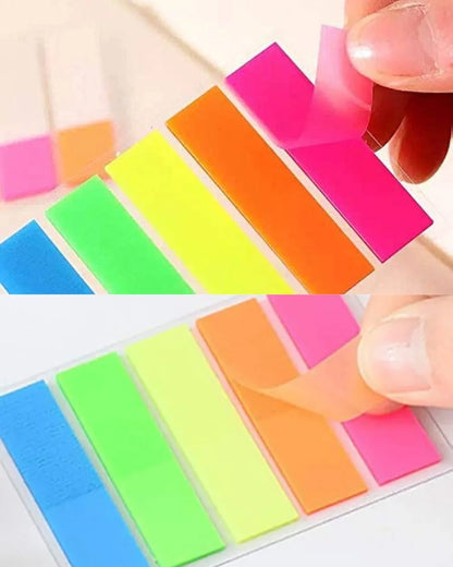 Multi-Shape Fluorescent Sticky Notes Chart – 12 Bright and Colourful Designs, Effective Note-Taking & Organizing