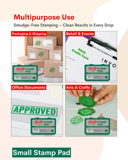 Stamp Pad – Green, Long-Lasting Impressions, Quick-Drying Ink for Any Project