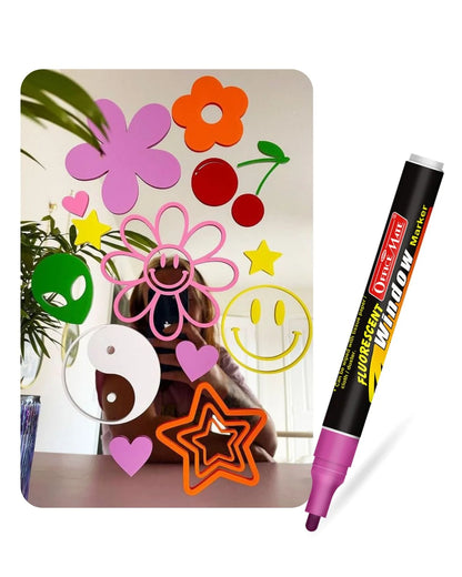 Fluorescent Window Markers / Chalk Markers (10 Pcs) Bright, Bold, Easy Erase
