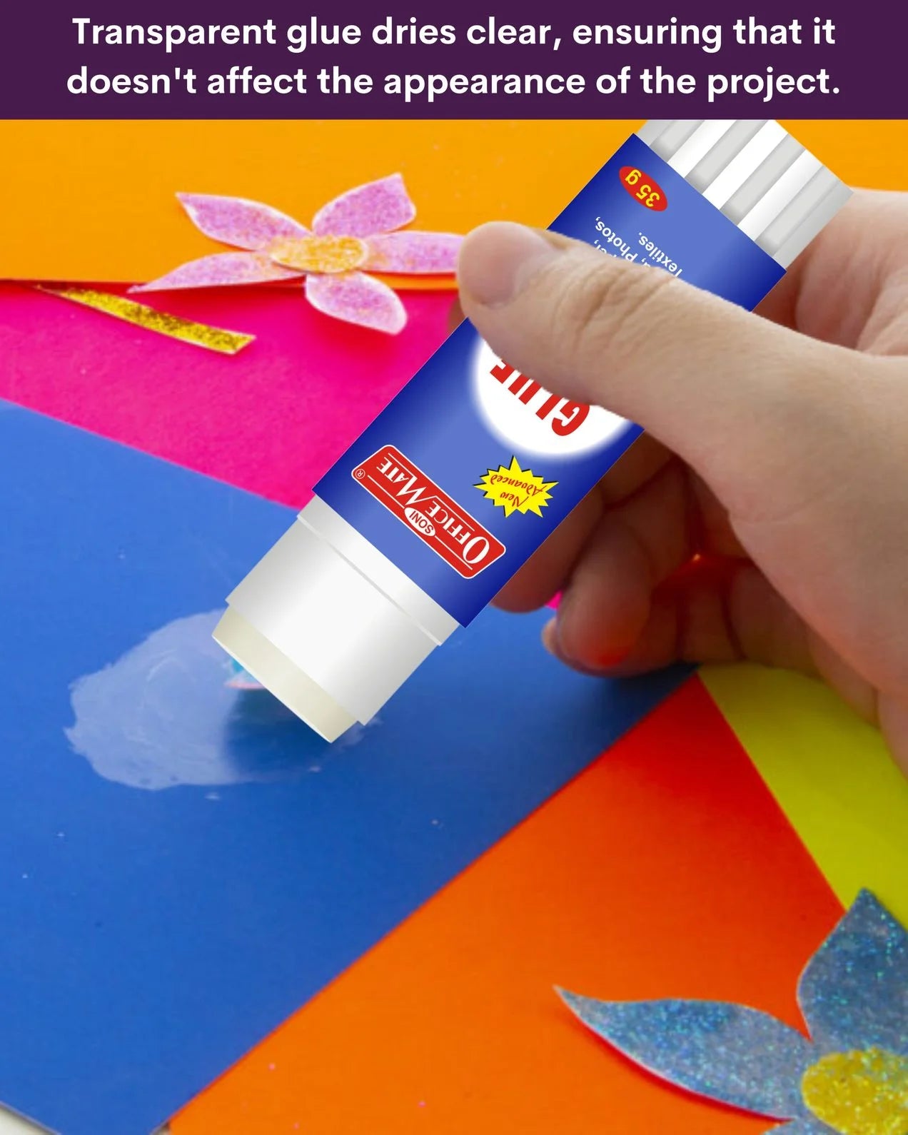 Glue Stick - 35gm, Superior Adhesion, Quick-Drying for School, Office, Crafts, and Home Projects