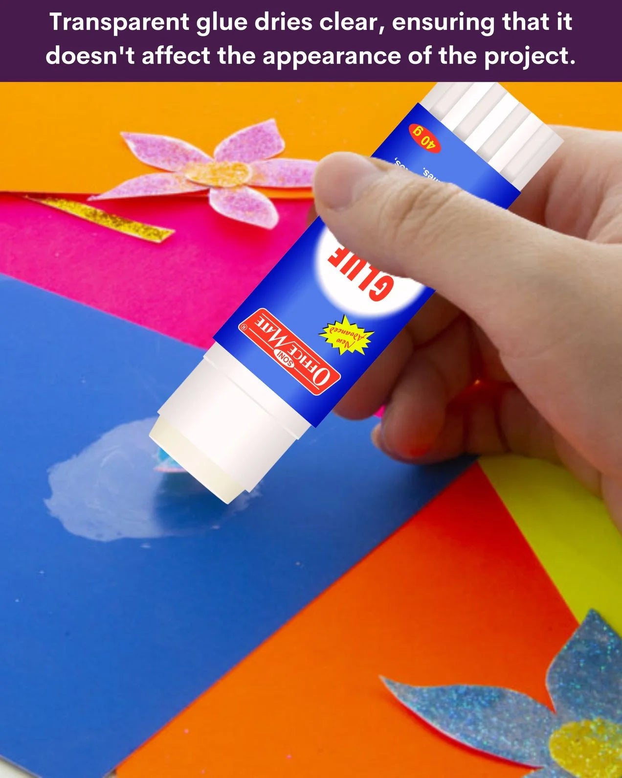 Glue Stick – 40gm,Superior Adhesion, Quick-Drying for School, Office, Crafts, and Home Projects